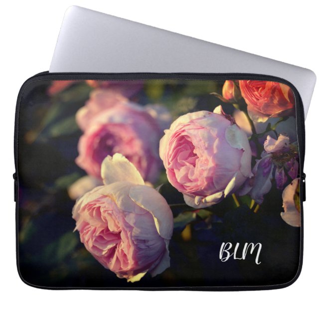 Housse Pour Ordinateur Portable Fleurs roses roses du jardin (Devant)