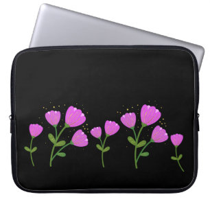 Housse Pour Ordinateur Portable Fleurs roses sur Manches d'ordinateur portable noi