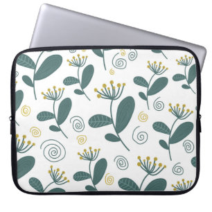 Housse Pour Ordinateur Portable Fleurs sans coutures arrière - plan dans le style 