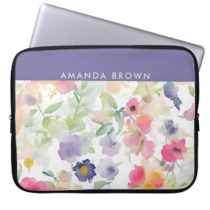 Housse Pour Ordinateur Portable Fleurs sauvages Mignonnes Tendances Chic Élégantes