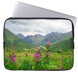 Housse Pour Ordinateur Portable Fleurs sauvages Vallée d'Alaska