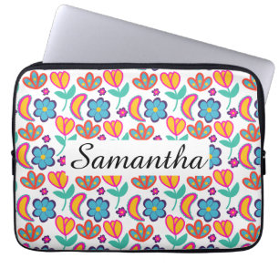 Housse Pour Ordinateur Portable Fleurs uniques colorées