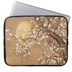 Housse Pour Ordinateur Portable Fleurs vintages de prunes japonaises au clair de l