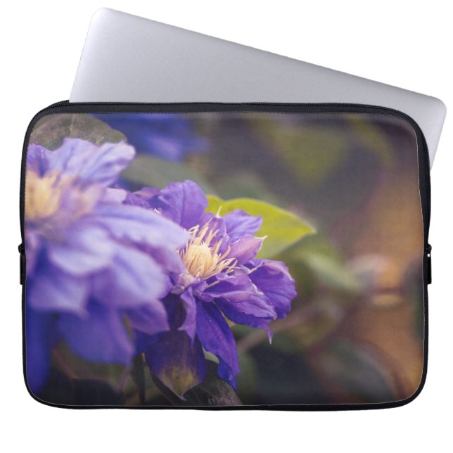 Housse Pour Ordinateur Portable Fleurs violettes (Devant)