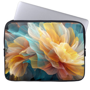 Housse Pour Ordinateur Portable Floraison radieuse de pétales éthérés dans la lumi