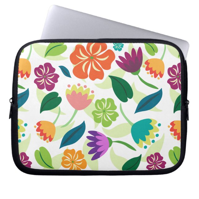Housse Pour Ordinateur Portable Floral (Devant)