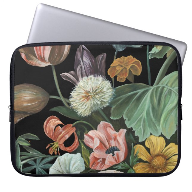 Housse Pour Ordinateur Portable Floral baroque - Bouquet de fleurs (Devant)