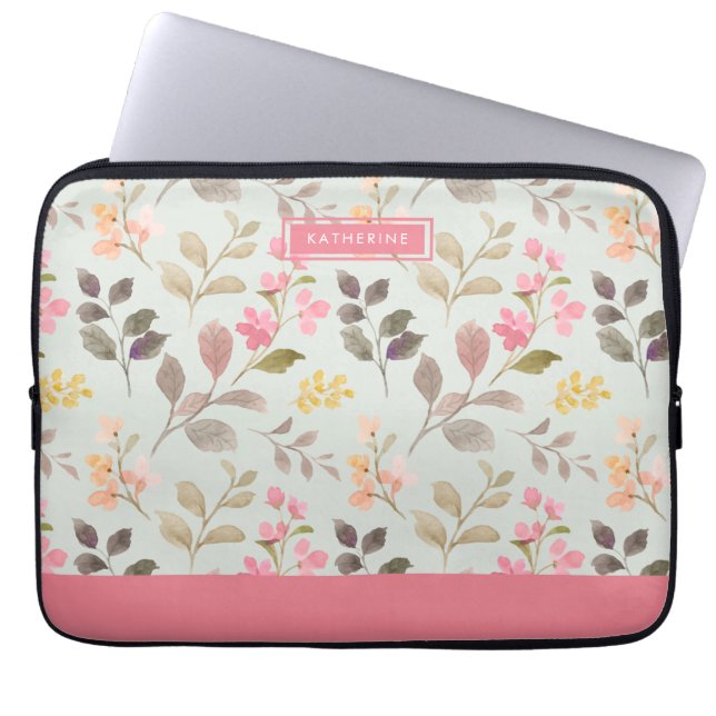 Housse Pour Ordinateur Portable Floral Elegance Boho Stylish Cute  (Devant)