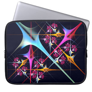 Housse Pour Ordinateur Portable Floral rose moderne Art Abstrait Couleur Motif #01