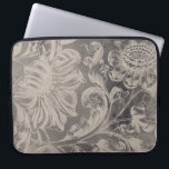 Housse Pour Ordinateur Portable Floral vieilli<br><div class="desc">Floral II vieilli par Vision Studio. Motif de motifs fleuris défraîchis,  à l'ancienne.</div>