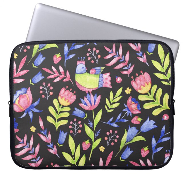 Housse Pour Ordinateur Portable Flore printanière : Motif imperméable (Devant)