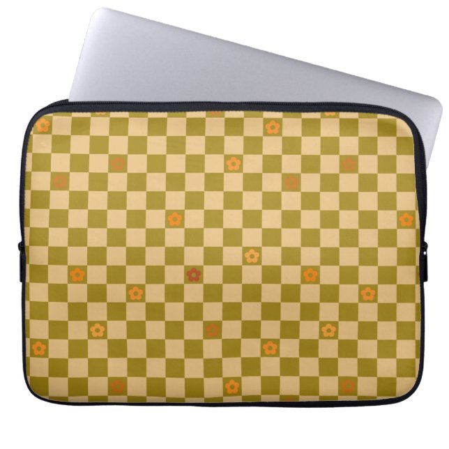 Housse Pour Ordinateur Portable Flowe Checkered Pattern - No. 02 (Devant)
