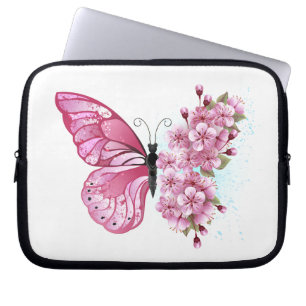 Housse Pour Ordinateur Portable Flower Butterfly