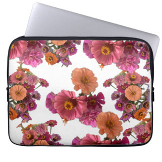 Housse Pour Ordinateur Portable Flowers Zinnia Bouquet Maureen Girard Colorful