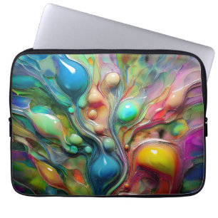 Housse Pour Ordinateur Portable Fluide, Glosseuse, Bulles