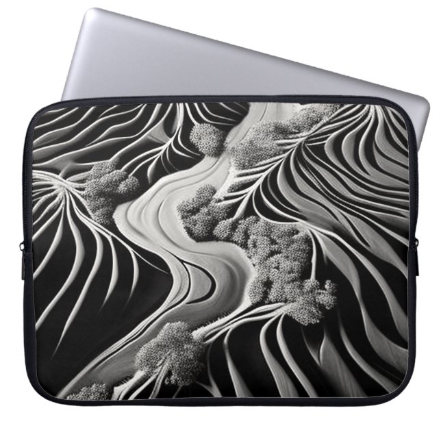 Housse Pour Ordinateur Portable Flux fractal (Devant)