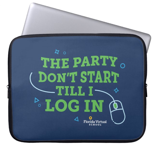 Housse Pour Ordinateur Portable FLVS La fête ne commence pas  (Devant)