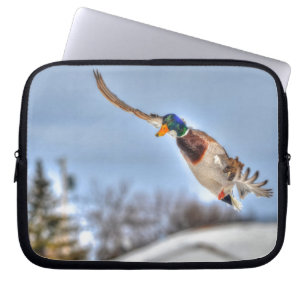 Housse Pour Ordinateur Portable Flying Mallard Duck Drake 2 Wildlife Photo