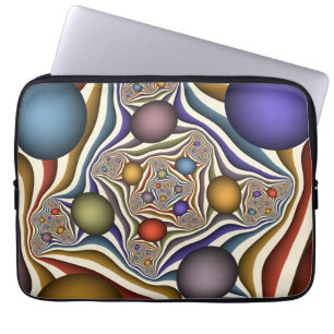 Housse Pour Ordinateur Portable Flying Up, Colorful, Modern, Art Fractal Abstrait