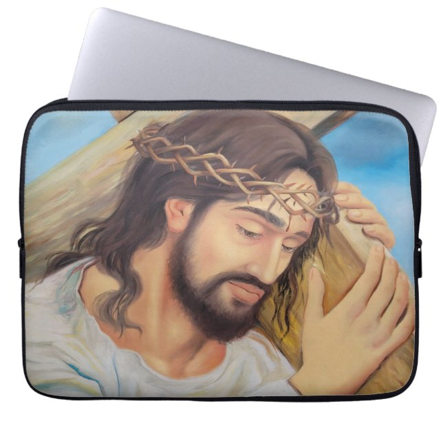 Housse Pour Ordinateur Portable Foi chrétienne Jésus Christ (Devant)