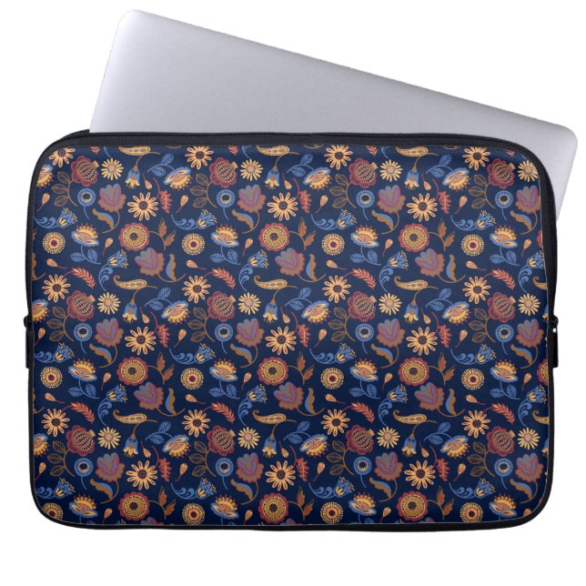 Housse Pour Ordinateur Portable Folk Rustique Floral (Devant)