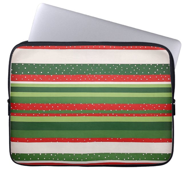 Housse Pour Ordinateur Portable Fond à motif rayé vibrant (Devant)