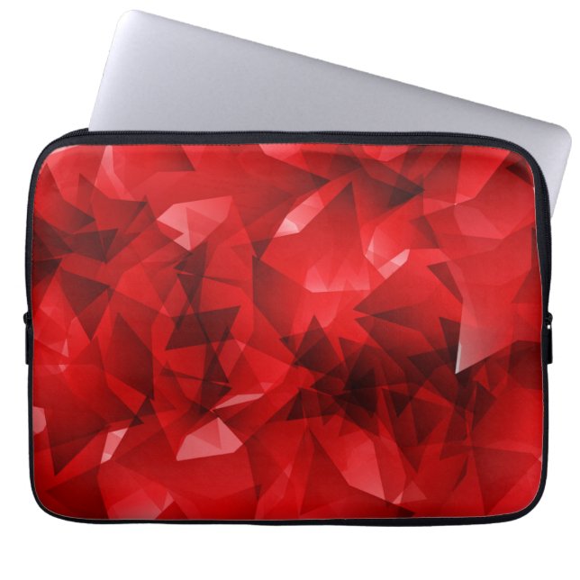 Housse Pour Ordinateur Portable Fond géométrique abstrait rouge-51083 (Devant)