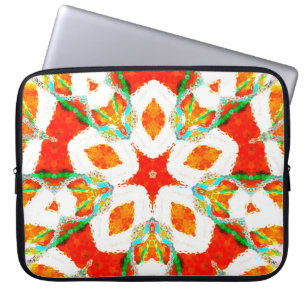Housse Pour Ordinateur Portable Fonte colorée symétrique motif, céramique