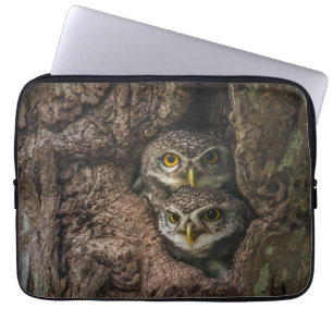 Housse Pour Ordinateur Portable Forest Deux Owls Looking