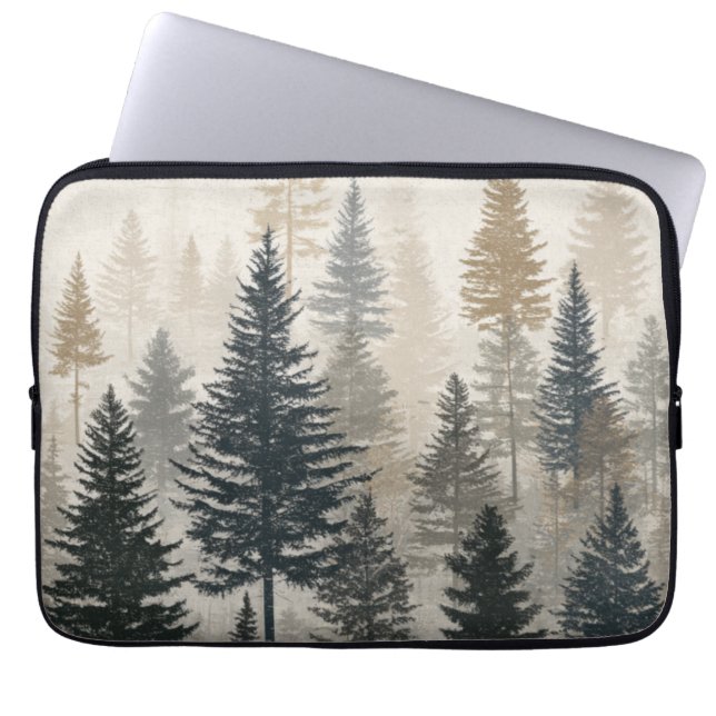 Housse Pour Ordinateur Portable Forêt de Pins (Devant)