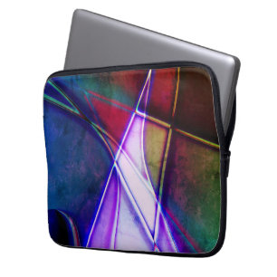 Housse Pour Ordinateur Portable Formes géométriques de couleur rouille avec lumièr