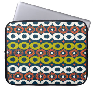 Housse Pour Ordinateur Portable Formes Ovales Africaines : Coloré Sans Couleur.