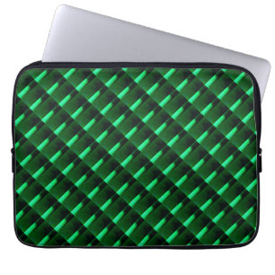 Housse Pour Ordinateur Portable Formes vert foncé et lumineuses à l'illusion lumin