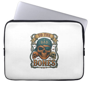 Housse Pour Ordinateur Portable Foul Bones Pirate Crâne Bandana Corde Os croisés