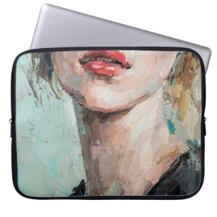 Housse Pour Ordinateur Portable Fragment de peinture artistique. Portrait d'une fi