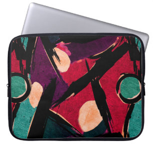 Housse Pour Ordinateur Portable fragment de peinture moderne acrylique Abstrait. C