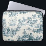 Housse Pour Ordinateur Portable Français toile de jouy sage vert élégant<br><div class="desc">Français toile de jouy sauge verte.</div>