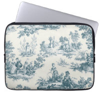Français toile de jouy sage vert élégant