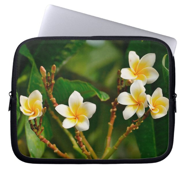 Housse Pour Ordinateur Portable Frangipani jaune (Devant)