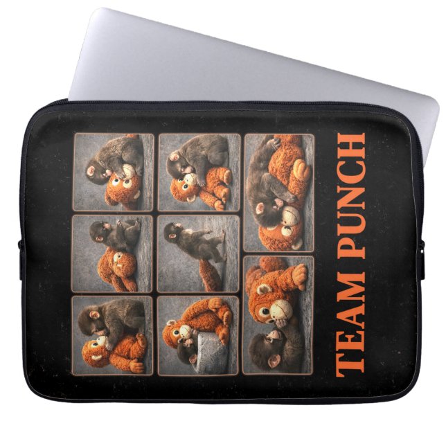 Housse Pour Ordinateur Portable Frappez bébé singe (Devant)