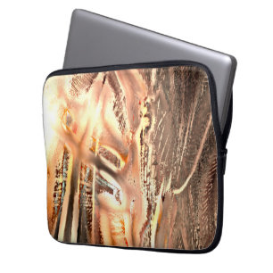 Housse Pour Ordinateur Portable Freak texture corail et découpe numérique très rug