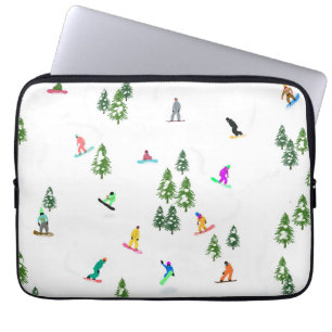 Housse Pour Ordinateur Portable Freeride Snowboarder Illustration de snowboard