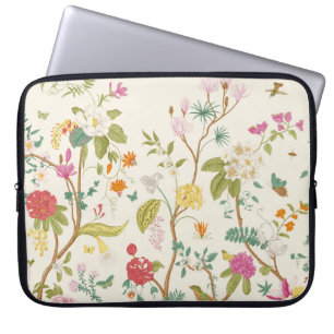 Housse Pour Ordinateur Portable Fresque. Fleur. Arbres en fleurs. Vintage floral