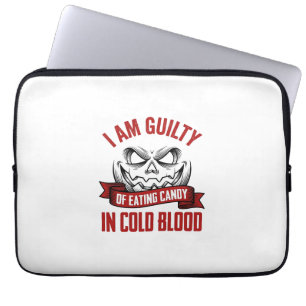 Housse Pour Ordinateur Portable Friandise d'Halloween Coupable Design de Citrouill