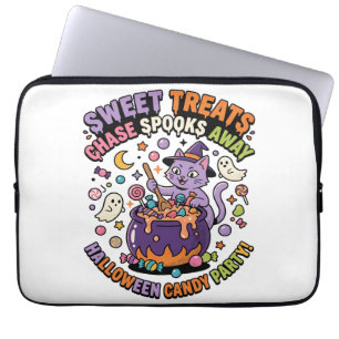 Housse Pour Ordinateur Portable Friandises d'Halloween Chaudron de friandises effr