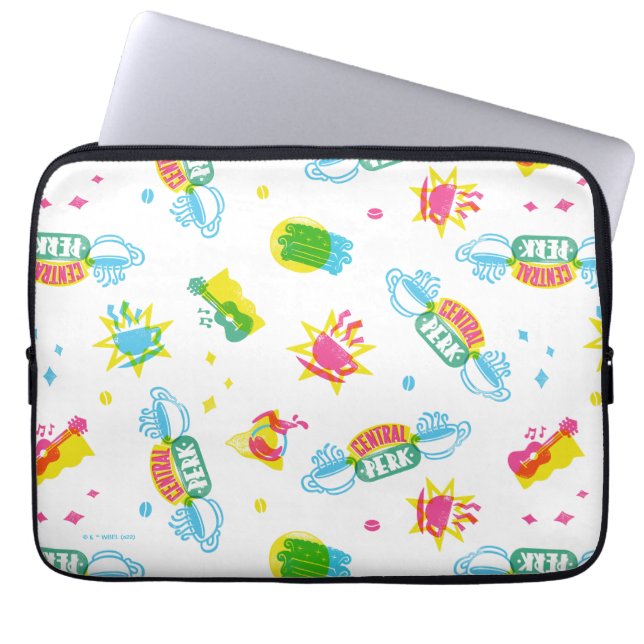Housse Pour Ordinateur Portable FRIENDS™ | Motif Néon Central Perk (Devant)