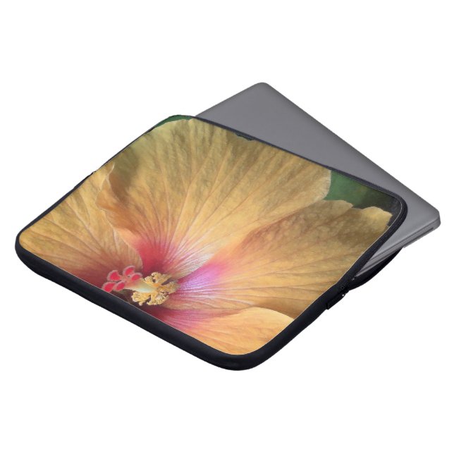 Housse Pour Ordinateur Portable Froissement d'Hibiscus Orange (Devant haut)