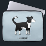 Housse Pour Ordinateur Portable Frontière galloise Collie Sheepdog Personnalisé<br><div class="desc">Un adorable chien blanc et noir Welsh Border Collie. Ces chiens de travail magnifiques et intelligents sont parfaits pour les amoureux des animaux,  les bergers et les agriculteurs. Et quelqu'un d'autre aussi ! Art original de Nic Squirrell. Modifiez ou supprimez le nom à customiser.</div>