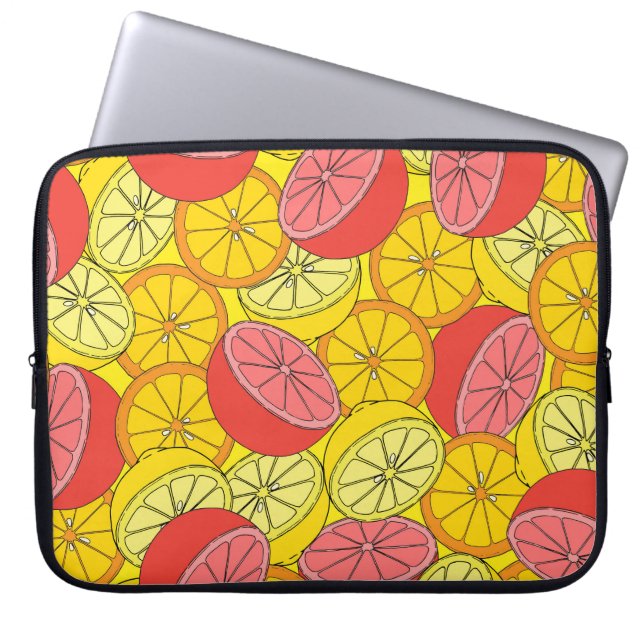 Housse Pour Ordinateur Portable Fruits d'agrumes Motif transparent (Devant)