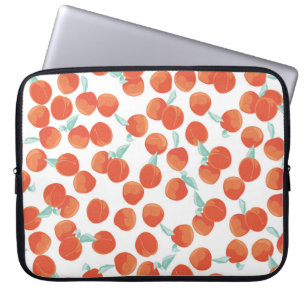 Housse Pour Ordinateur Portable Fruits de pêche, motif d'été.